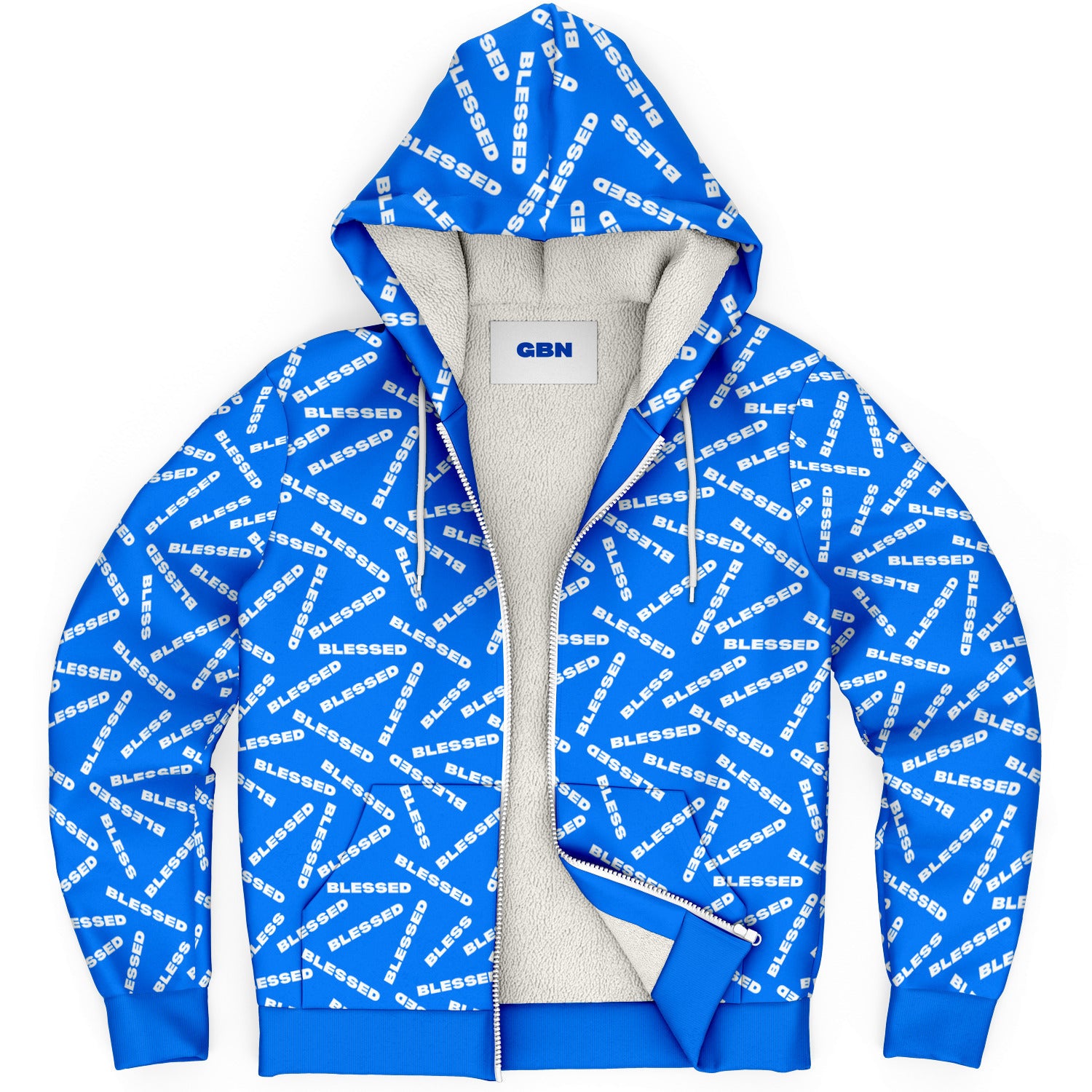Hooded Sweatshirt With Zipper | Fleece Zip hoodie | Get Blessed Now