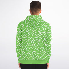 BLESSED Green Fashion Zip-Up Hoodie