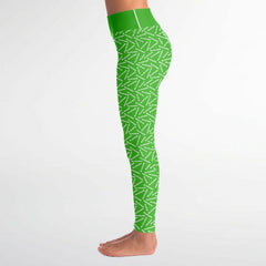 Workout Leggings For Women | Green Yoga Leggings | Get Blessed Now