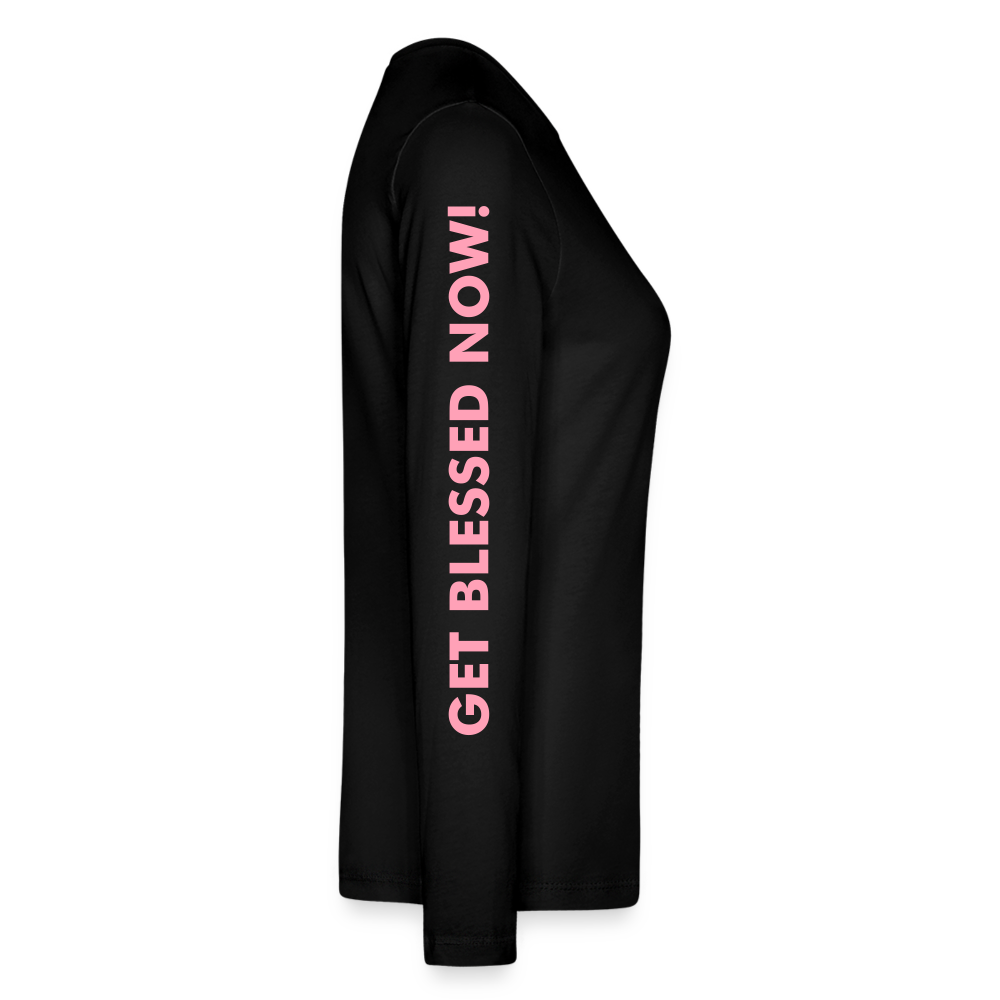 New GET BLESSED/ BE A BLESSING Bella + Canvas Women's Long Sleeve T-ShirtBella + Canvas Women's Long Sleeve T-Shirt - black
