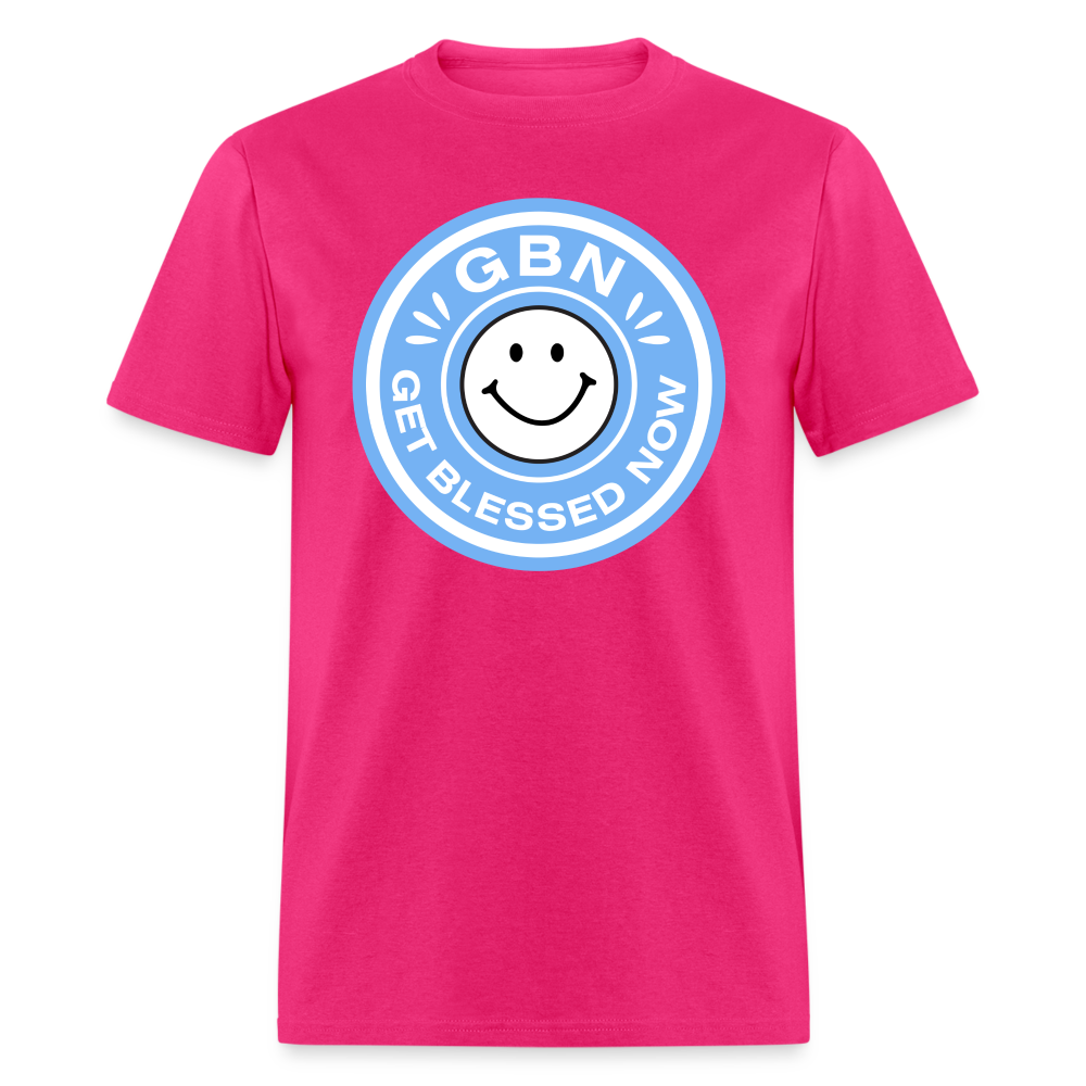 HAPPY DAY! Blessed Unisex Fruit of the Loom T-Shirt - fuchsia
