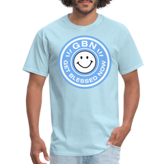 HAPPY DAY! Blessed Unisex Fruit of the Loom T-Shirt - powder blue