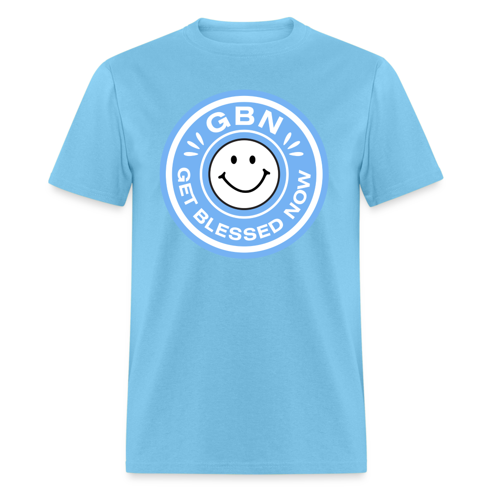 HAPPY DAY! Blessed Unisex Fruit of the Loom T-Shirt - aquatic blue