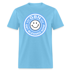 HAPPY DAY! Blessed Unisex Fruit of the Loom T-Shirt - aquatic blue