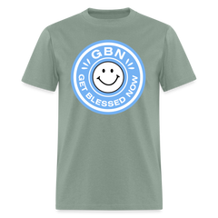 HAPPY DAY! Blessed Unisex Fruit of the Loom T-Shirt - sage