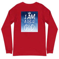 Men's Crew Neck T Shirt |CHILD OF GOD Long Sleeve Tee| Get Blessed Now