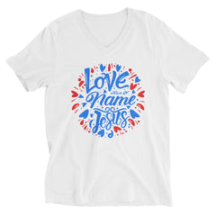 V Neck Women's Tee | LOVE Short Sleeve T-Shirt | Get Blessed Now