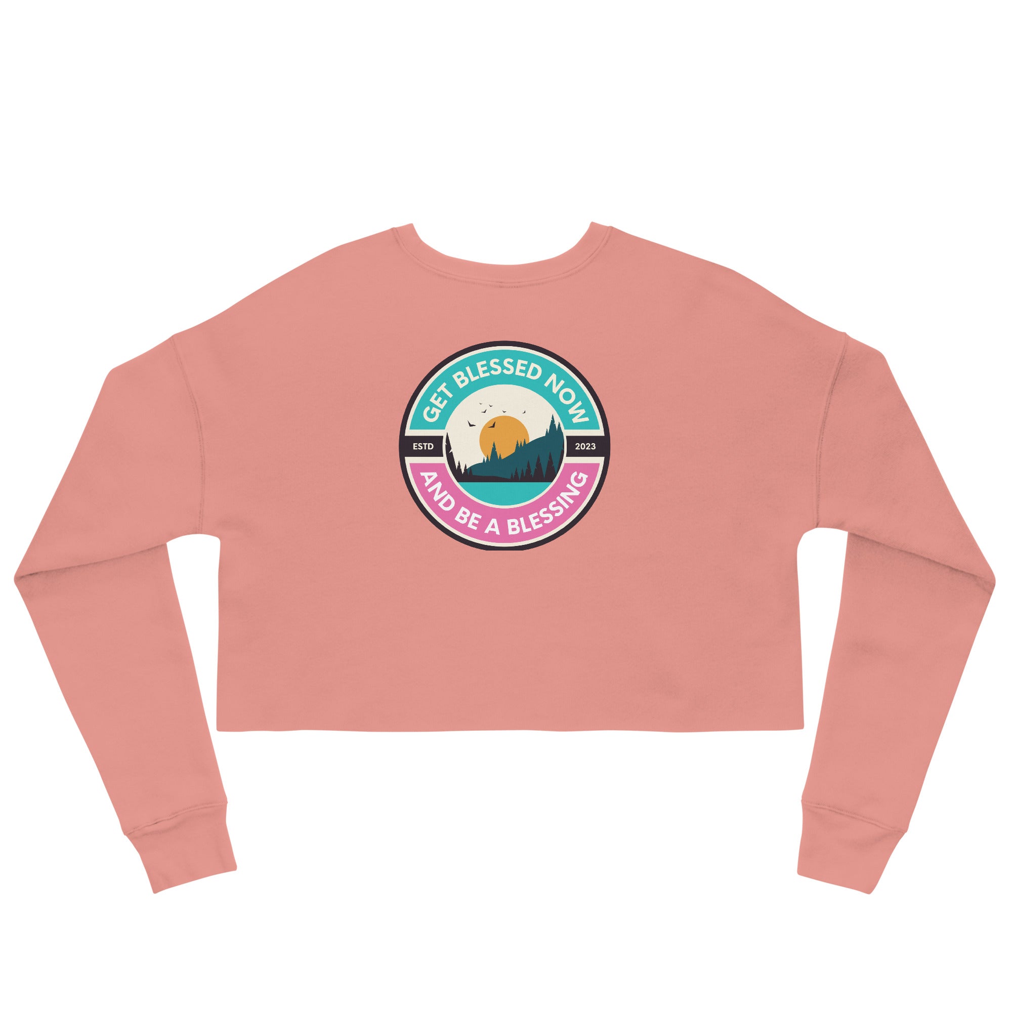 Women's Crop Sweatshirt | GET BLESSED Crop Top | Get Blessed Now