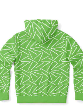 BENDECIDO Sudadera Verde de moda con capucha y cremallera