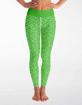 BLESSED Green Yoga Leggings