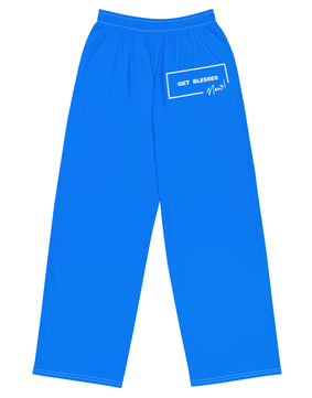 High Rise Wide Leg Pants | Blue Wide-leg Pants | Get Blessed Now