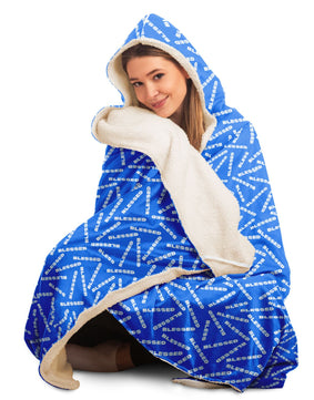 Hooded Blanket For Adults | Blue Hooded Blanket | Get Blessed Now