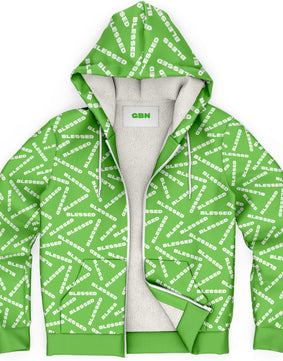 Women Zipper Hoodie | Green Zip hoodie | Get Blessed Now