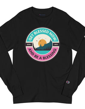 Black T Shirt Men's | Men's Long Sleeve Shirt | Get Blessed Now