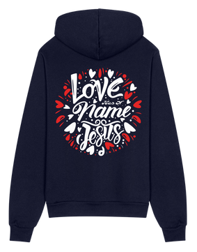 LOVE HAS A NAME Bella + Canvas Unisex Full Zip Hoodie - navy