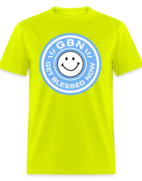 HAPPY DAY! Blessed Unisex Fruit of the Loom T-Shirt - safety green