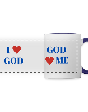 I ❤️ GOD/ GOD ❤️ ME - Mug - white/cobalt blue