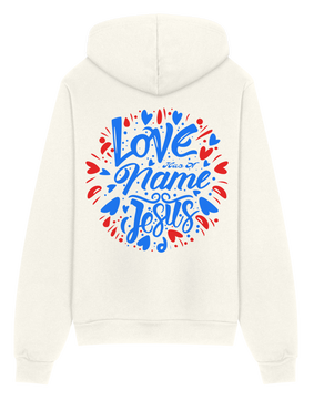 LOVE HAS A NAME Bella + Canvas Unisex Full Zip Hoodie - vintage white