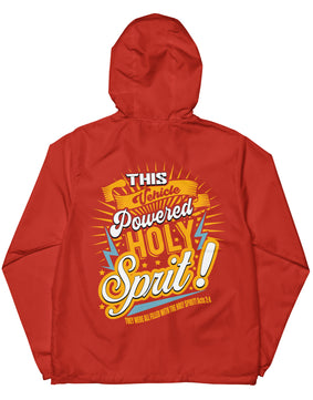 POWERED BY HOLY SPIRIT Unisex Lightweight Windbreaker