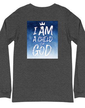 Men's Crew Neck T Shirt |CHILD OF GOD Long Sleeve Tee| Get Blessed Now