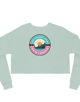 Women's Crop Sweatshirt | GET BLESSED Crop Top | Get Blessed Now